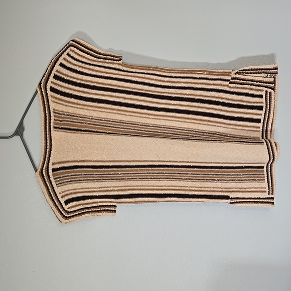 Vintage Brown Striped Sweater Top Size 40 - Picture 2 of 4